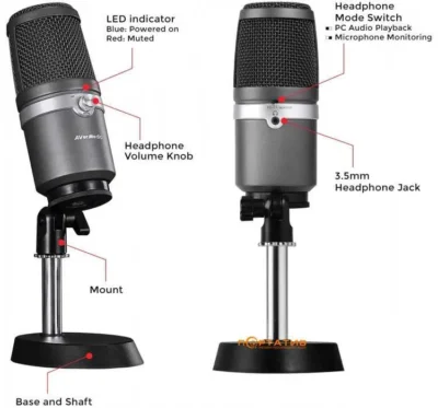 Мікрофон AVerMedia USB microphone AM310 Black (40AAAM310ANB) в AV-Dnepr